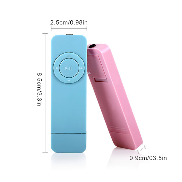 Bærbar USB Sport U Disk MP3 Music Player Slim Lettvekts Music Media MP3 Player