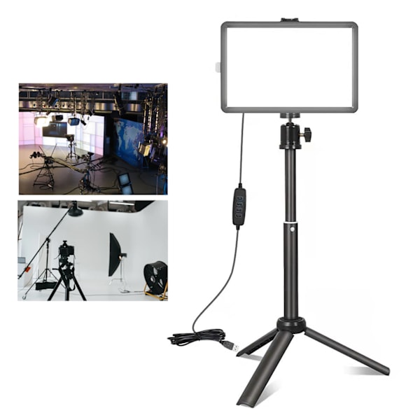 Dimbar LED-panellampa, 8 tum FX Specialeffektläge & Mjuk Diffuser, Idealisk för Spelströmmar, Videoinspelningar och Porträttfotografering