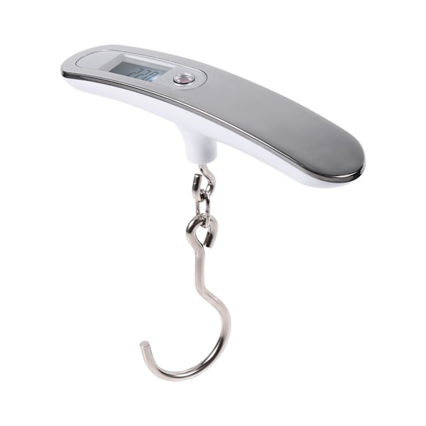 1Pc Travel Hanging Weight High Precision Digital Luggage Scale LCD Display # Silver Color  Hook