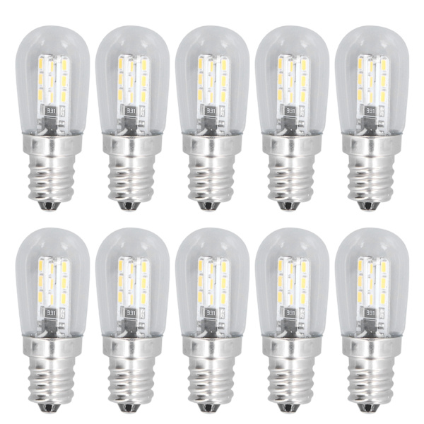 10 stk. LED E12 pære glas lille loftslampe pære 500LM Wal