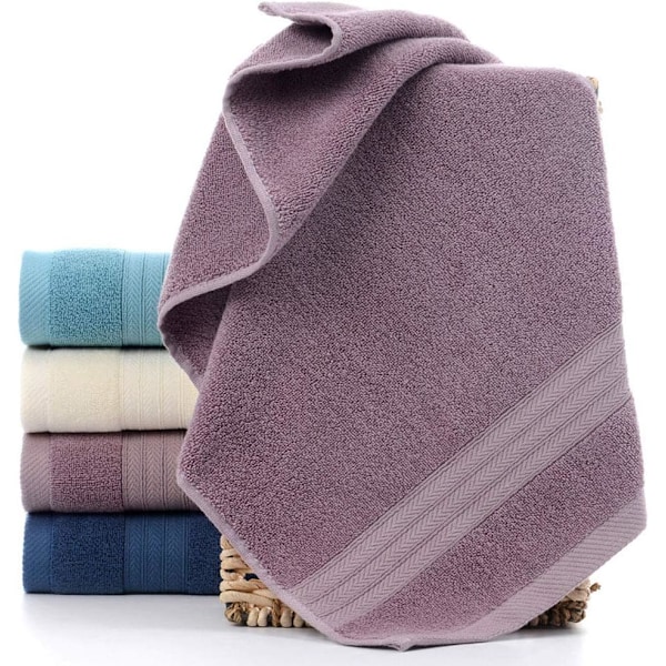 Handduksset i 4-pack av ren bomull, Ultraabsorberande snabbtorkande för gym, hem, hotell, strand, pool, salong
