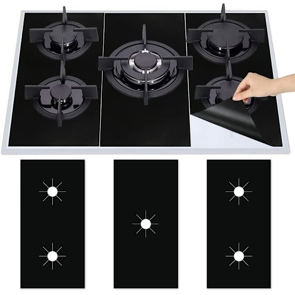 Återanvändbara non-stick spislock, säkerhetsspis skydd för gasspis, diskmaskinssäkra för snabb rengöring, anpassningsbar storlek för att passa ditt kök