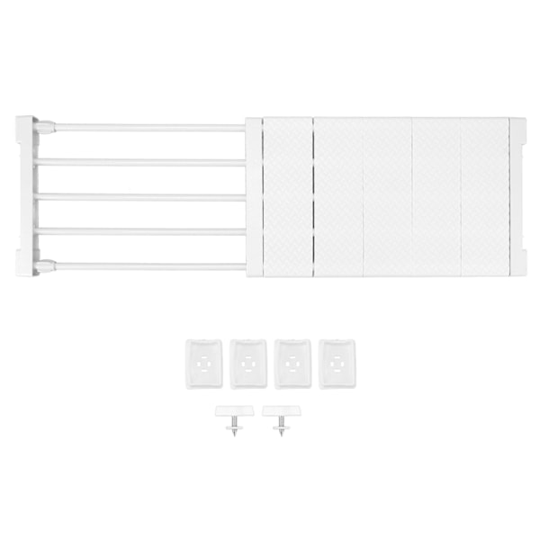 Justerbar skillevegg for skap, 24 cm bred, oppbevaringshylle for skap og garderobe