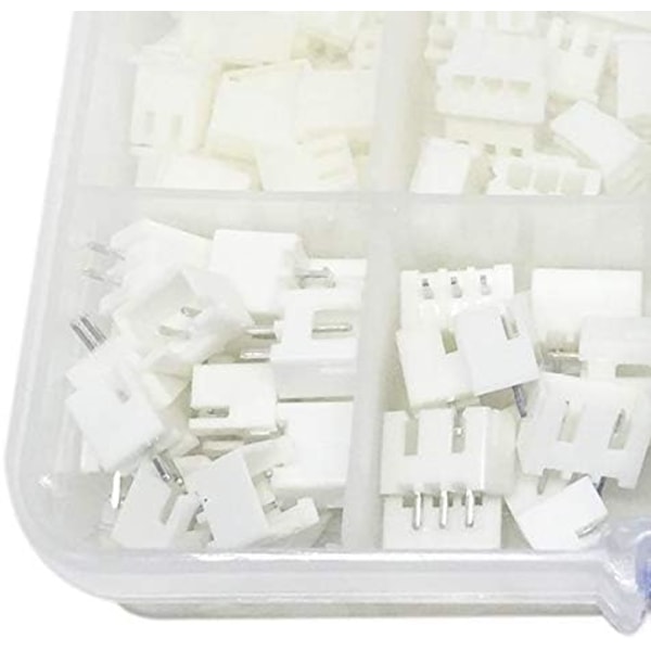 250 st Lot 50 Set Box Tåliga Nylon Jst Kontakt Kit Ledande Ren Koppar För Display Och LED-belysning