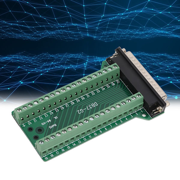 DB37 Breakout Connector Terminal Board Rak PCB Isolerad Anti Interferens AC300VDB37‑G2 Hane