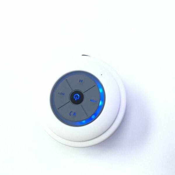 Bluetooth Högtalare Vattentät Portabel Duschhögtalare Trådlös Hög Stereo LED-Lampa Kraftfull Sugkopp, Stereo, FM-Radio Inbyggd Mikrofon, Idealisk