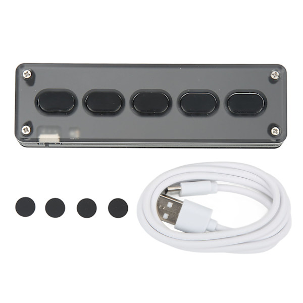 Mini 5-tangenters tangentbord Bluetooth trådlös USB trådbunden dubbel läge Mute genväg multifunktion för PC-dator skrivbord