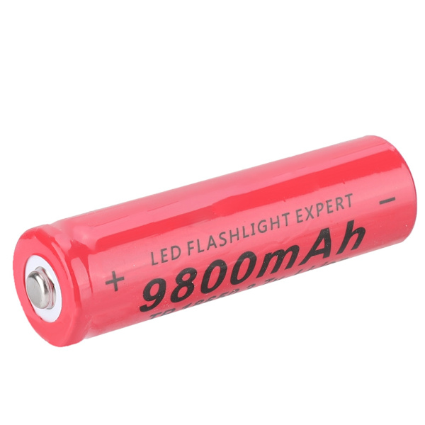 10 stk 18650 9800mAh oppladbart batteri Mini størrelse bærbar stor kapasitet rød