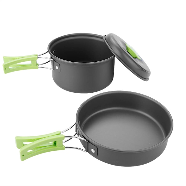 Camping Köksredskapsset, Portabel Utomhusmatlagningsutrustning Med Non-Stick Lätta Kastruller, Perfekt För Backpacking, Vandring Och Picknickar, Inkluderar Mesh-väska För