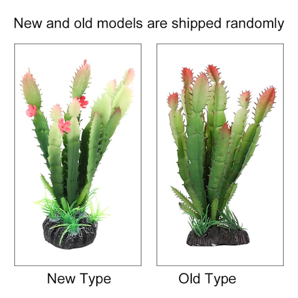 Simulert plast kaktusplante terrarium reptiler habitat dekorasjon hjemmedekor