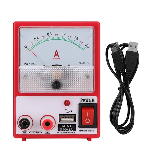 PM-2A Mini bærbar multifunksjonell intelligent strømforsyning voltmeter for mobiltelefon