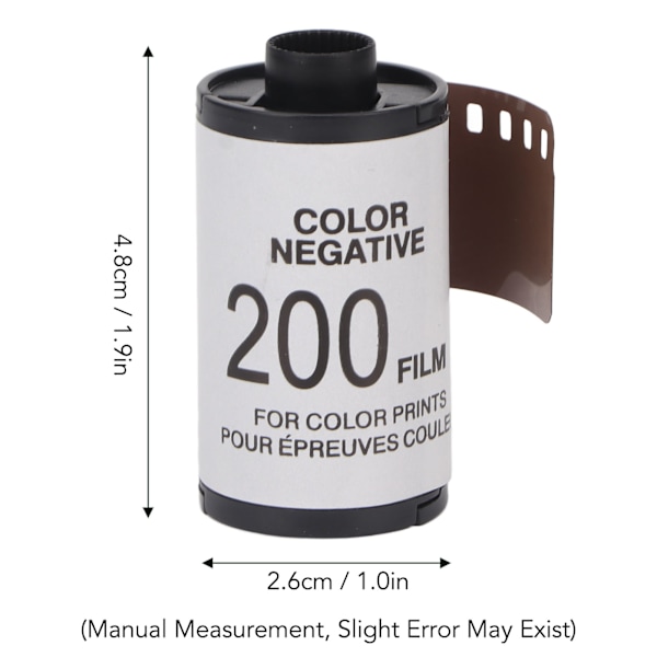 8 arkkia kameran värifilmiä 35mm ISO200 korkearesoluutioinen laaja valotus korkea kontrasti 135 värifilmiä valokuvaukseen