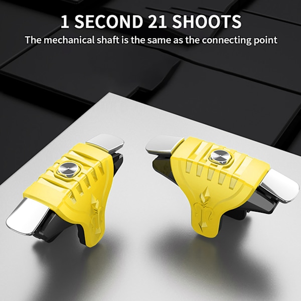 8 st F1 metallspelknappar mobil skjutspel trigger controller gamepad för PUBG gul