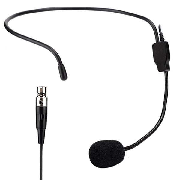 Mini XLR 3-nastainen TA3F-liitin, ammattimainen langaton pääpanta-mikrofoni