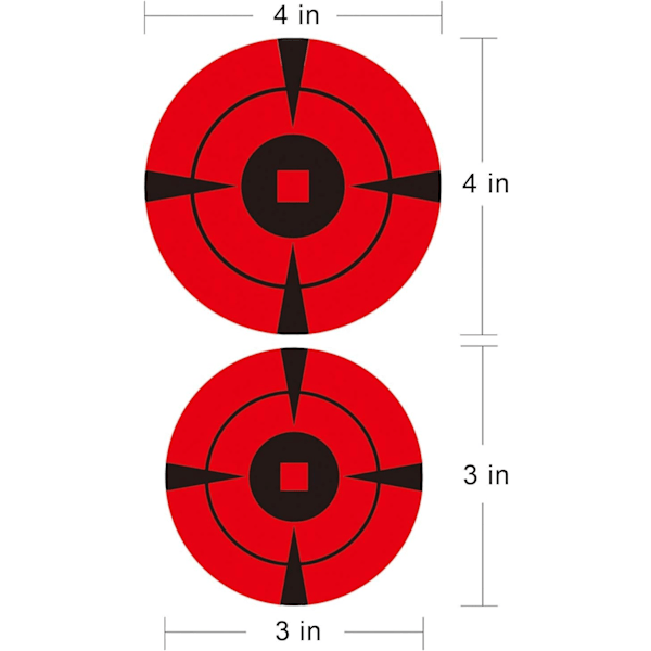 Fluorescerande Självhäftande Skjutmål, Omedelbar Noggrannhetsspårning med Bulls Eye-design och Hög Synlighet, Portabel Rulldesign för Inomhusbruk