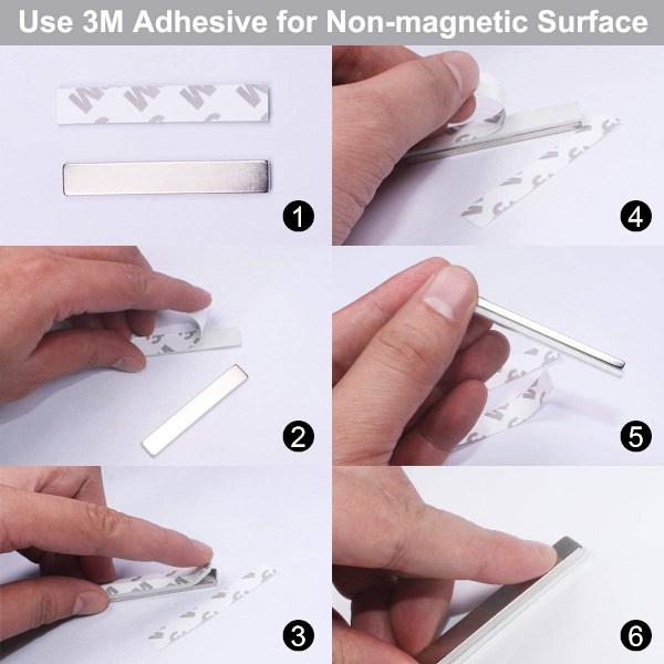 Kraftfulla Magneter För DIY-Projekt, Neodymstavmagneter Med Mångsidig Användning, Sällsynta Jordartsmagnetremsor För Hem Och Kontor, 60 X 10 X 3 Mm, Trippel