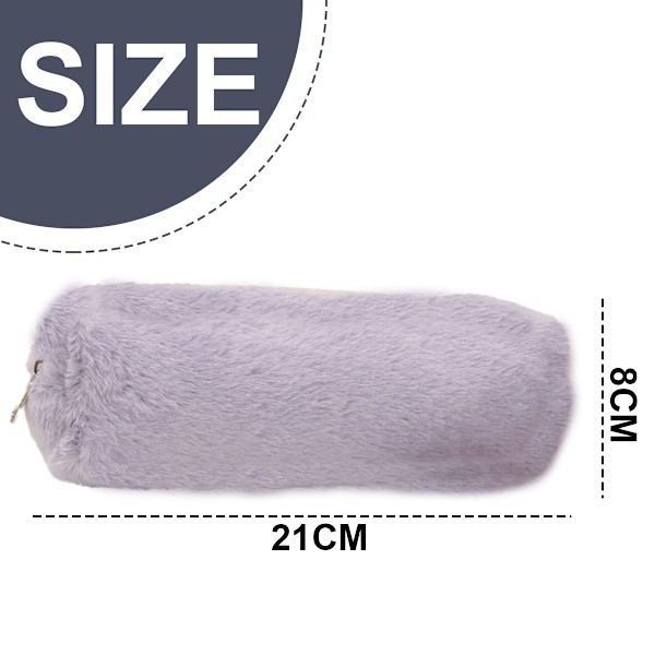 2-pack plyschpennfodral, söt pennfodral, förvaringsväska för pennor, kosmetisk sminkväska för kontorsmaterial, kosmetika, smink, resor
