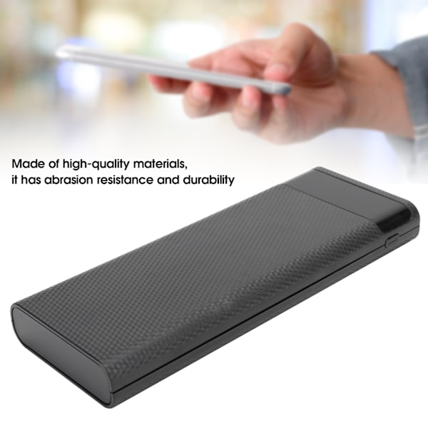 Lätt 8 x 18650 Batterilagringsbox DIY Bärbar Powerbank Jacking Tillbehör Svart