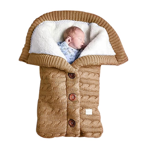 Baby Filt, Tjock Fleece Design Överlägsen Akrylfiber, Snabb Stängning Öppningsknappar Dragkedja, Unisex Filt för Bebisar i Åldern 0-18 Månader