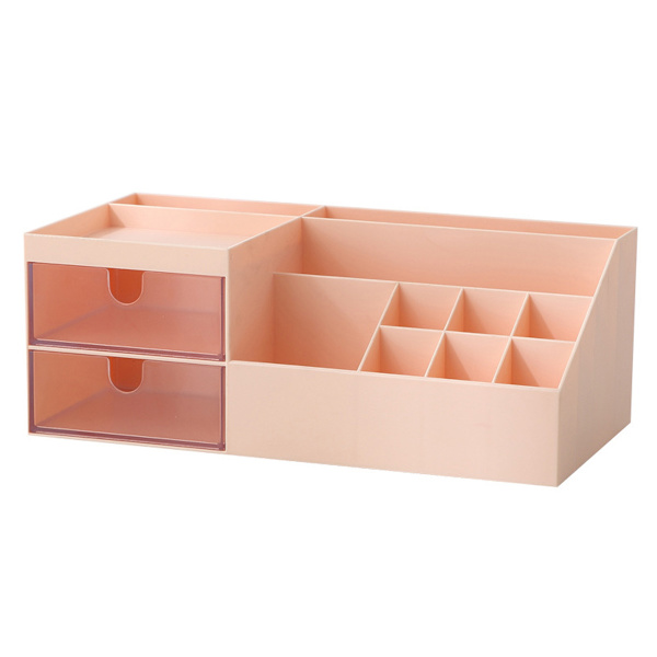 Kosmetisk/Makeup Vanity Organizer Box, Mini Skrivebordsopbevaring til Kontorartikler, Badeværelsesdisk eller Kommode, 24*12*9cm
