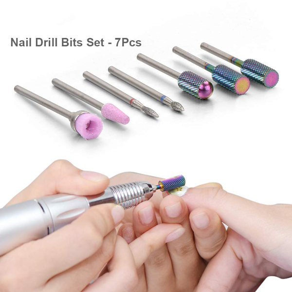 7pcs Nail Drill Bits for