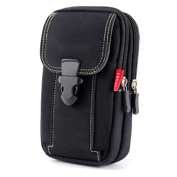 Kangaskännykkäpussi vyöllä pystysuora kännykkäkuori monitoiminen miesten crossbody-laukku