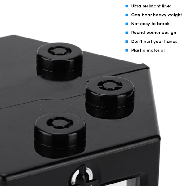Liten fiskbehållare Hex Form Superimposable Bärbar Mini Akvarium Tank för kontorsdekorationSvart