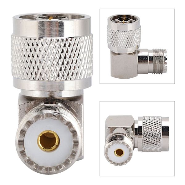 N-uros naar M-naaras 90 graden coaxiale adapter antenne adapter voor UHF-connector