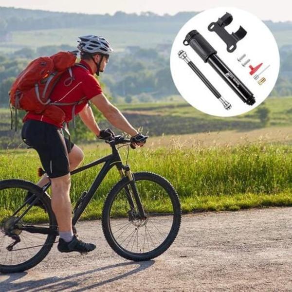 Cykelpump Cykelpump med förlängd slang för MTB Landsvägscykel BMX Minicykel Tillbehör Boll Passar Inflationsmunstycke Presta/Schrader Ventil med Inflation