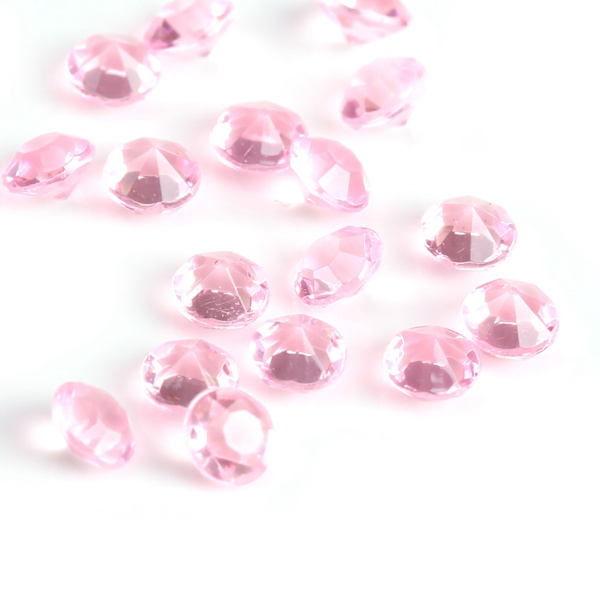 1000 stk./pose 4 mm klare akrylperler vasefyld bryllupsfest dekoration DIY tilbehør pink