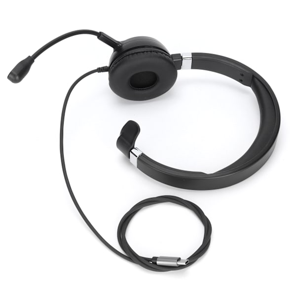 Typ-C enkel öron headset affärs headset med brusreducerande mikrofon och ljudkontroll