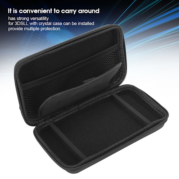 2 st Bärbar Förvaringsväska Bärväska EVA Skyddande Hårdväska för NDSILL/Nintendo 3DSXL Svart