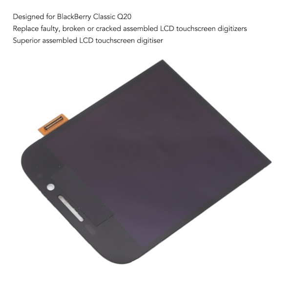 LCD Digitizer Touch Screen Reparasjon Profesjonell Komplett Funksjon LCD Display for BlackBerry Classic Q20 Svart