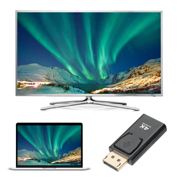 2PCS 4Kx2K Displayport hane till HDMI hona adapterkonverter för HDTV PC-dator