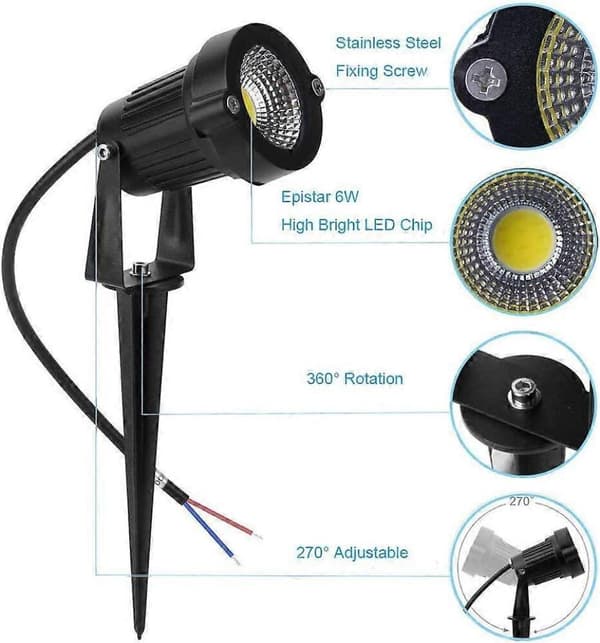 GETIT 12V LED ulkokohdevalot, vedenkestävät, maisemavalaistus