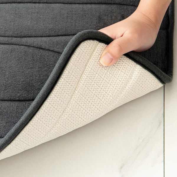Molnliknande Komfort Badrumsmatta Chic Komfort Halkfri, Starkt Grepp Snabbtorkande Lyx, Tjock Plysch Memory Foam Badrumsmattor, Färgbeständig Lättskött