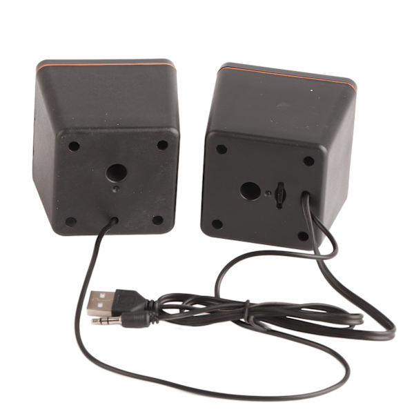 Mini Cube USB Stereo 3,5 mm Jack kablet høyttaler for stasjonær bærbar PC-datamaskin (dobbeltspor)