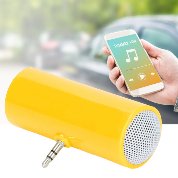 3,5 mm Jack Stereo Mini-kaiutin Kannettava Langaton Liitäntäkaiutin Matkapuhelimille ja Tableteille Keltainen