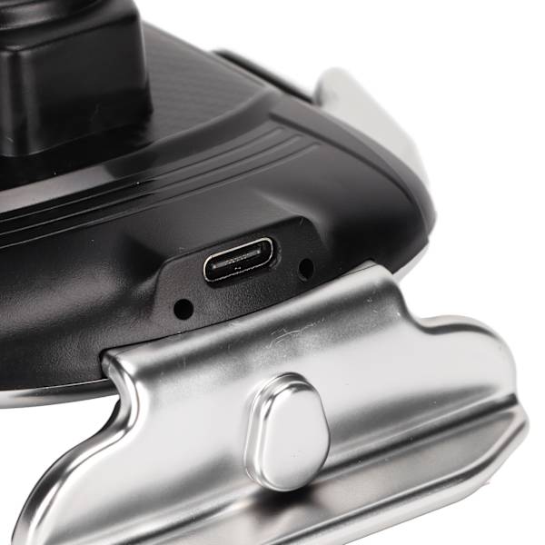 15W Trådløs Billader QI Hurtigopladning Smart Sensing 360° Rotation Biltelefonholder Montering med 3 Magnetisk Hoved Sølv Sølv