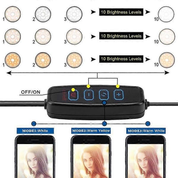 Selfie-fyldlys med fleksibel mobiltelefonholder