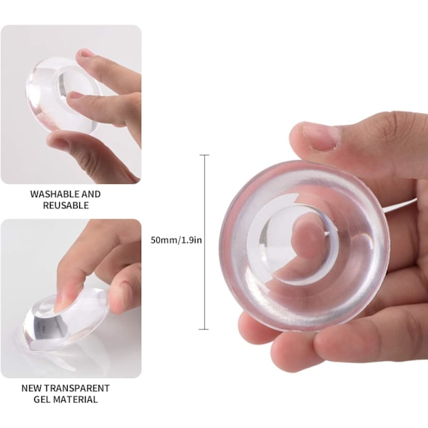DIY Hantverksmaterial för Väggskydd, Ultra-Mjuka och Långvariga, Klar 9ST Transparent Glasförstoringseffekt Kupolplattor, Återanvändbara och