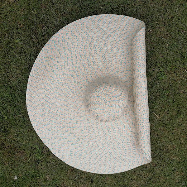 Oversized strandhatter i strå for kvinner - Floppy stråsolhatt - Bredbremmet stråhatt for kvinner - Pakkbar strandhatt for solbeskyttelse