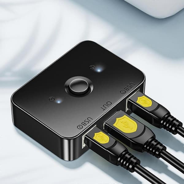 GETIT Printer USB 2-ports USB-splitter kompatibel med printerdeling Printerdelingsvælger Printerdelingscomputer Printerdeler