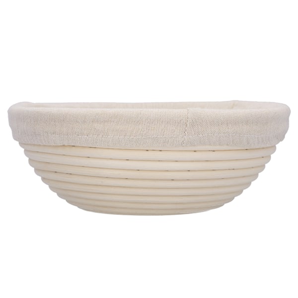 Jäskorg för Hembakat Bröd, Degskål för Jäsning, Oblekt Rattan Sourdough-korg med Liner, Naturliga Rattan Banneton-korgar, Brödbakning