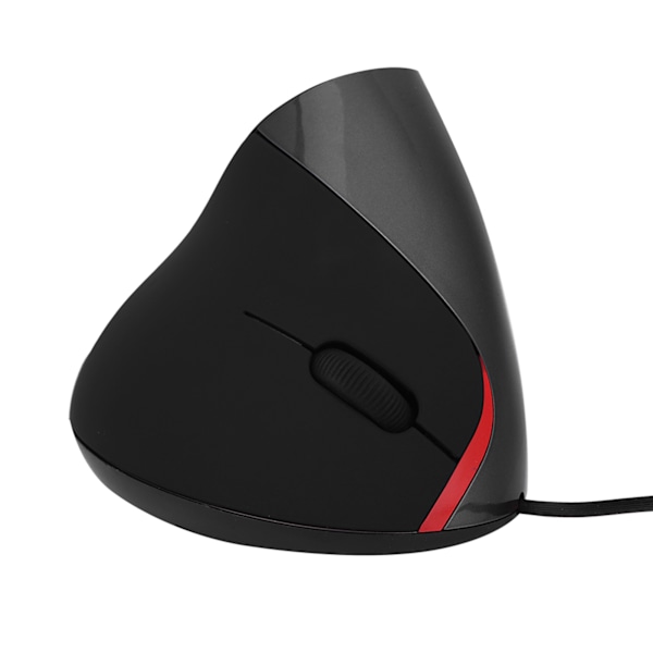1600DPI USB vertikal kablet mus ergonomisk design håndleddsstøtte spillmus for PC bærbar PC svart
