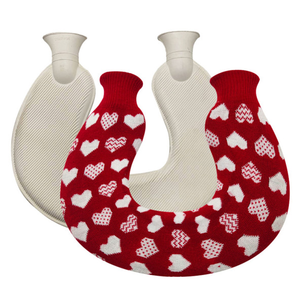 U-Shaped Hot Water Bottle for Neck and Shoulder, Reusable Pain