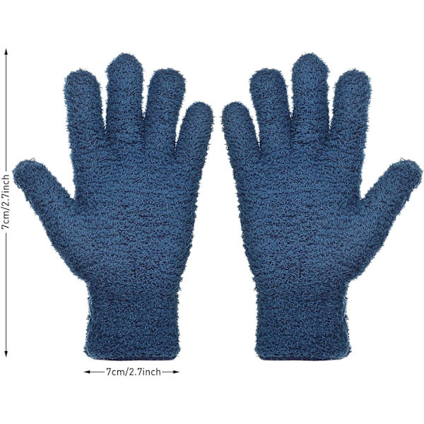 2 par Microfiber Auto Damting Rengöringshandskar Tvättbara rengöringsvantar för kök Husstädning Bilar Lastbilar Speglar Lampor Persienner Damming