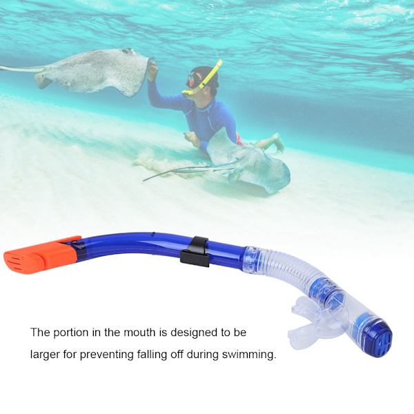 Halvtørr gummisvømmesnorkel pustetube for dykking svømmetreningsutstyr Snorkel