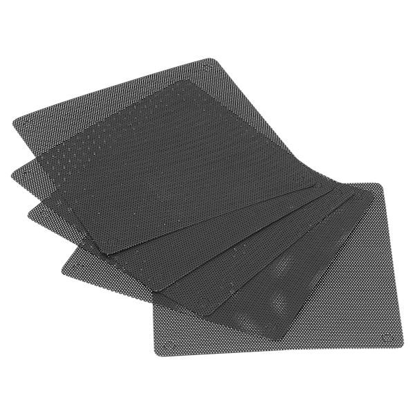 5 kpl 12 cm tietokoneen tuulettimen suojus PC tietokone kannettava PVC pölytiivis tuulettimen pölysuodatin musta