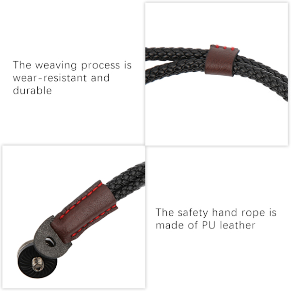 SUNNYLIFE PU Nahkainen Turvallisuusrannehihna Lanyard Rannehihna Lisävarusteet Insta360 ONE X2:lle